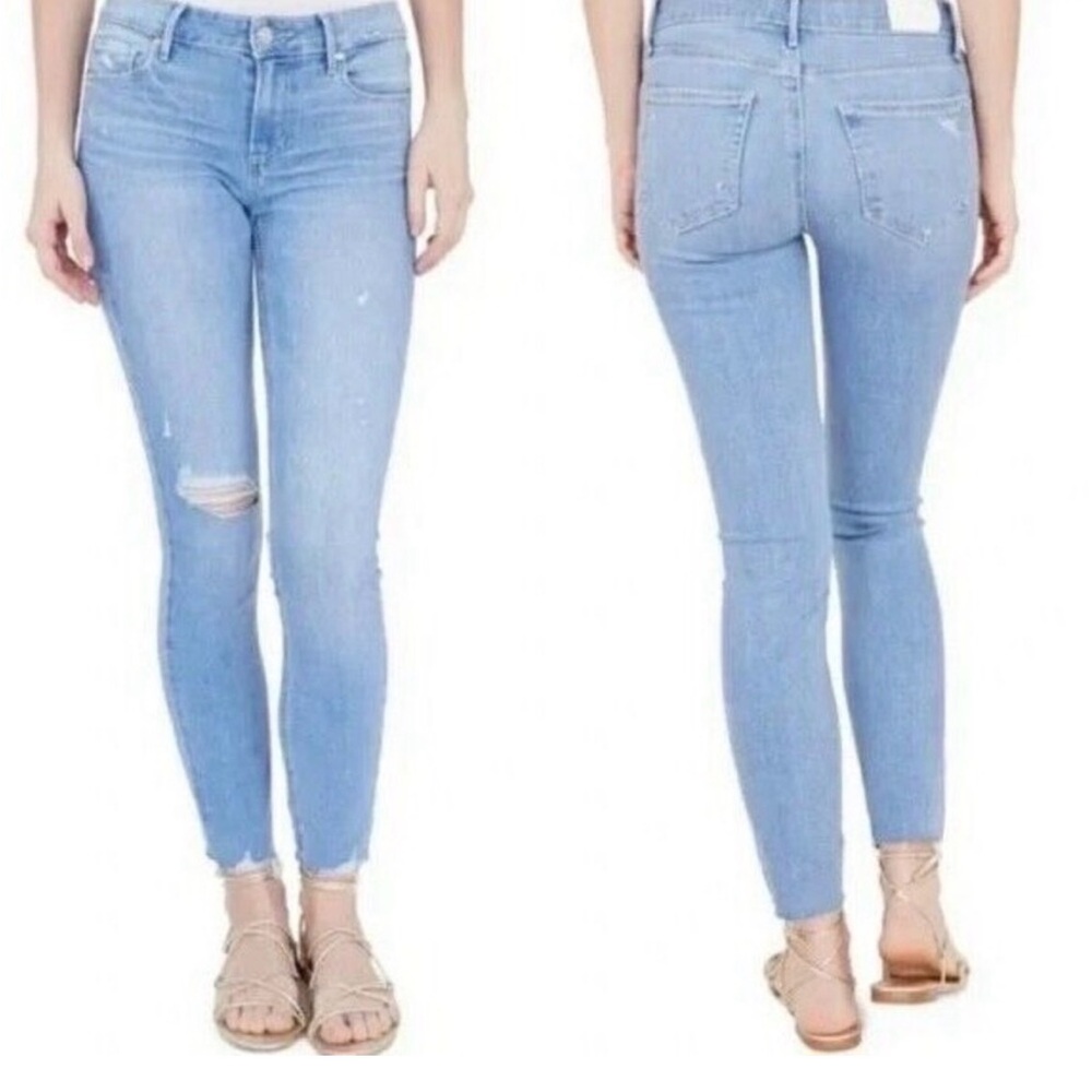 Paige Distressed Skyline Ankle Peg